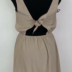 FOREVER‎ 21 XXI Womens Tan Khaki Sundress Tie Back